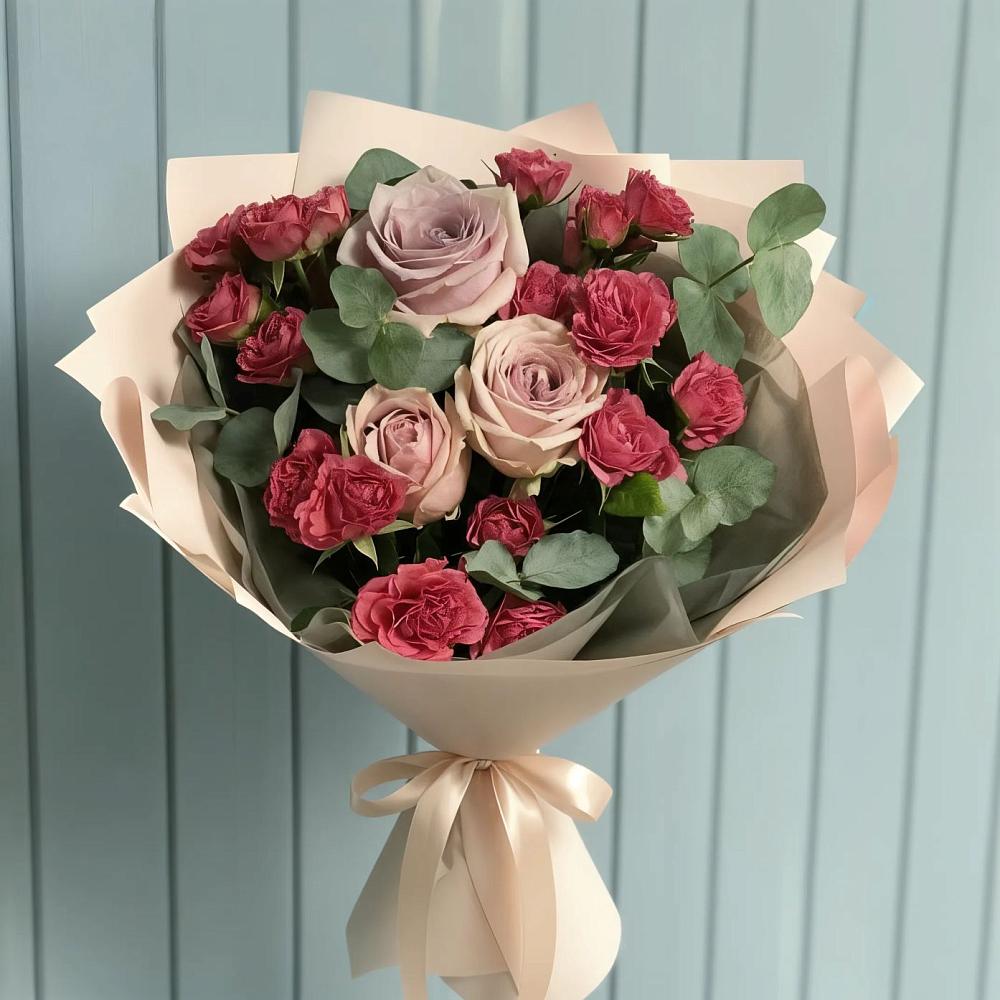 Букет цветов из: Гвоздики и Розы в Камбилеевском