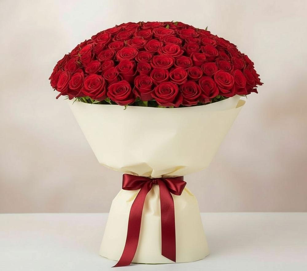 Букет 101 Красная роза Милано в Камбилеевском