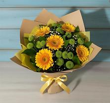 Букет цветов из:  Герберы и Хризантемы в Камбилеевском