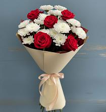 Букет цветов из:  Розы и Хризантемы в Камбилеевском