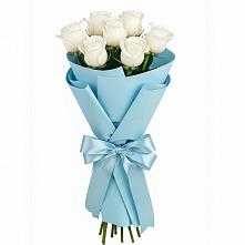 Букет 7 белых роз Проуд в Камбилеевском