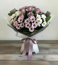 Букет цветов из:  Хризантемы и Розы в Камбилеевском