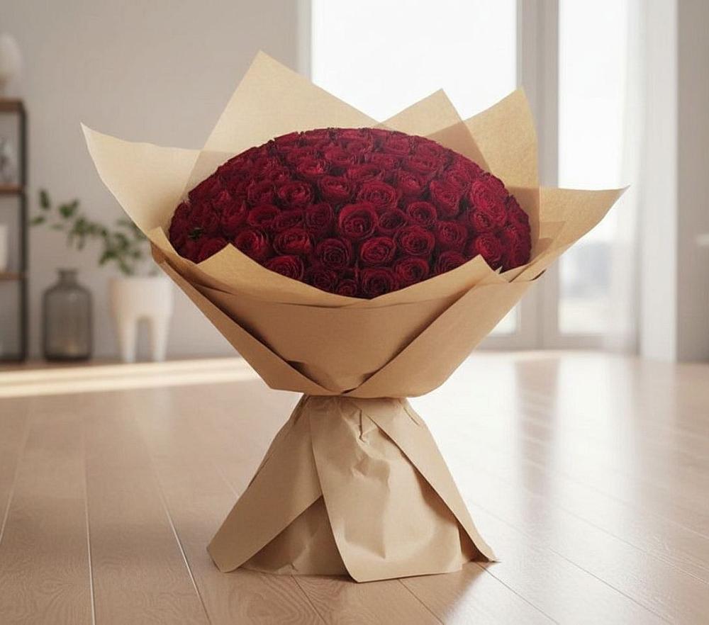 Букет 101 Красная роза в Камбилеевском