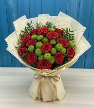 Букет цветов из:  Розы и Хризантемы в Камбилеевском