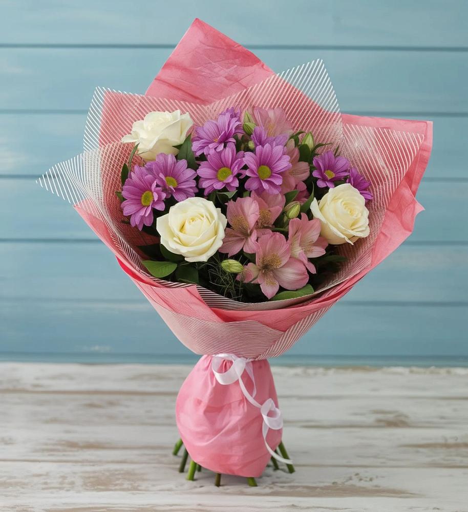 Букет цветов из: Герберы в Камбилеевском