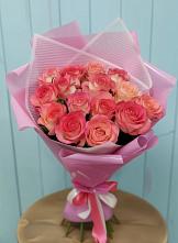 Букет 15 Розовых роз Равель #REPLACE_PRED# Камбилеевском